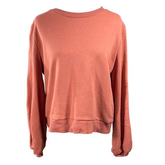 A New Day Sweatshirt Puff Sleeve Peach Size XL Extra Large (READ) - Picture 1 of 7